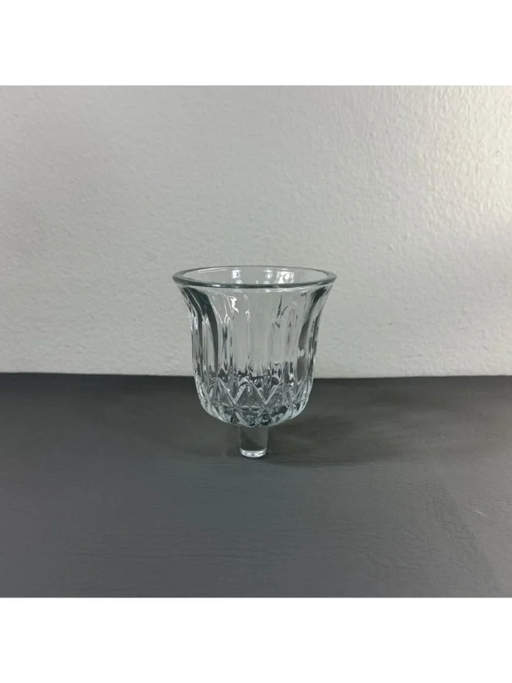 Vintage Home Interiors Clear Glass Peg Votive Candle Cup Sconce Insert Made in U